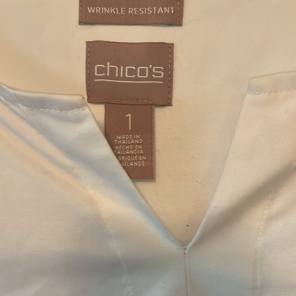 Chico’s split collar blouse - Picture 3 of 5